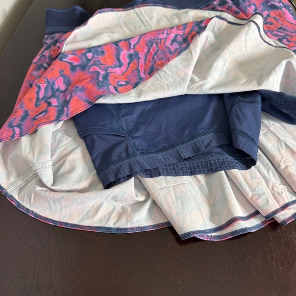 Lululemon 12 Court Rival High Rise Skirt Skort Chroma Clash Multi/Mineral Blue - Picture 9 of 11